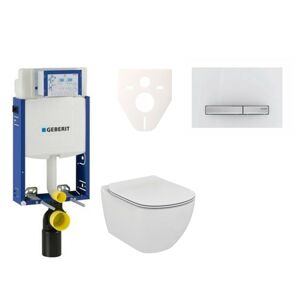 Cenovo zvýhodnený závesný WC set Geberit na zamurovanie + WC Ideal Standard Tesi 110.302.00.5NE8