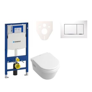 Cenovo zvýhodnený závesný WC set Geberit do ľahkých stien / predstenová montáž + WC Villeroy & Boch Omnia Architectura 111.300.00.5NB5