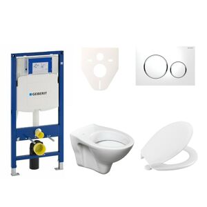 Cenovo zvýhodnený závesný WC set Geberit do ľahkých stien / predstenová montáž + WC S-Line S-line Pro 111.300.00.5NR4