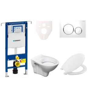 Cenovo zvýhodnený závesný WC set Geberit do ľahkých stien / predstenová montáž + WC S-Line S-line Pro 111.355.00.5NR4