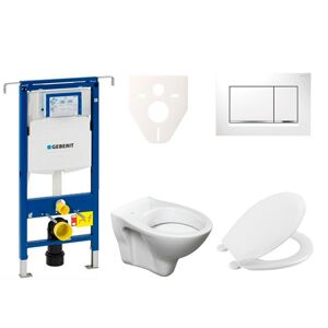 Cenovo zvýhodnený závesný WC set Geberit do ľahkých stien / predstenová montáž + WC S-Line S-line Pro 111.355.00.5NR5
