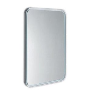 FLOAT zaoblené zrkadlo v ráme s LED osvetlením 600x800mm, biela