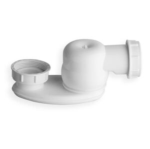 Siphon with overflow nut 6/4", height 42 mm, white 71712