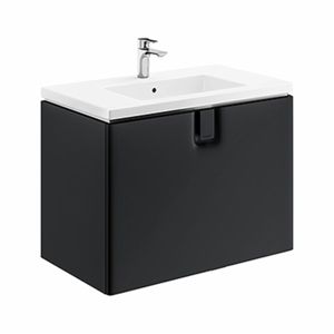 Kúpeľňová skrinka pod umývadlo KOLO Twins 80x57x46 cm čierna mat 89552000