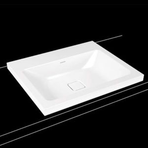 Umývadlo na dosku Kaldewei CONO 60x50 cm alpská biela bez otvoru pre batériu, bez prepadu 901906003001