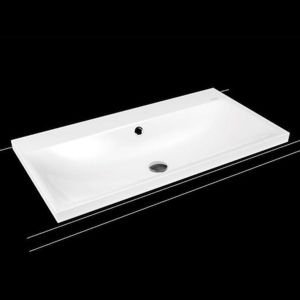 Umývadlo na dosku Kaldewei SILENIO 90x46 cm alpská biela bez otvoru pre batériu 904006003001