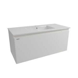 Kúpeľňová skrinka s umývadlom Naturel Ancona 100x45x46 cm biela ANCONA2100DVB