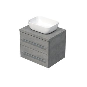 Kúpeľňová skrinka s doskou Naturel Cube Way 60x53x46 cm betón mat CUBE461603BE45