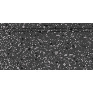 Schodovka Rako Porfido čierna 30x60 cm mat / lesk DCPSE812.1
