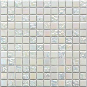 Sklenená mozaika Mosavit Drops blanco 30x30 cm lesk DROPSBL50