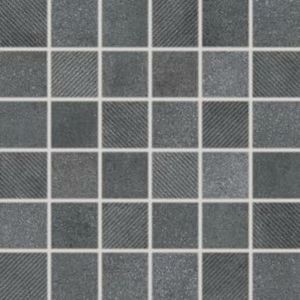 Mozaika Rako Form tmavo šedá 30x30 cm mat DDR05697.1