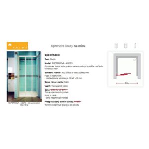Atypické sprchové dvere SUPERNOVA - ASDP3 90x188cm satin transparent GB1910030342