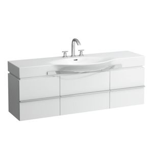 Kúpeľňová skrinka pod umývadlo Laufen Case 149,5x46,5x37,5 cm biela lesk H4013510754751