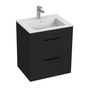 Kúpeľňová skrinka s umývadlom Jika Cube 55x43x62,2 cm antracit mat H4536121763521