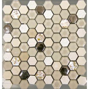 Keramická mozaika Hexagono beige 30x30 cm mat / lesk HEXABE