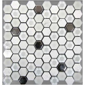 Keramická mozaika Hexagono blanco 30x30 cm mat / lesk HEXABL