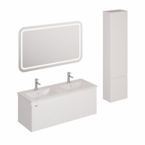 Kúpeľňová zostava s umývadlom vrátane umývadlovej batérie, vtoku a sifónu Naturel Ancona biela KSETANCONA7