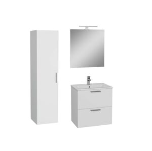 Kúpeľňová zostava s umývadlom 60 cm vrátane umývadlovej batérie, vtoku a sifónu VitrA Mia biela KSETMIA60B
