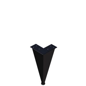 Príslušenstvo noha k nábytku Naturel Luxe 9,7x16x9,7 cm čierna mat LUXENOHA16CM