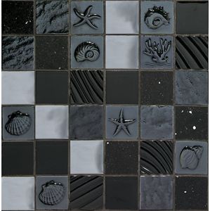 Sklenená mozaika Mosavit Marina negro 30x30 cm mat / lesk MARINANE
