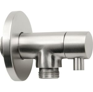 Rohový ventil s rozetou Sapho Minimal pre studenú vodu, nerez MI058S