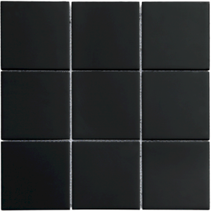 Obklad Premium Mosaic Skleněné obklady čierna 10x10 cm, lesk MOS100BK