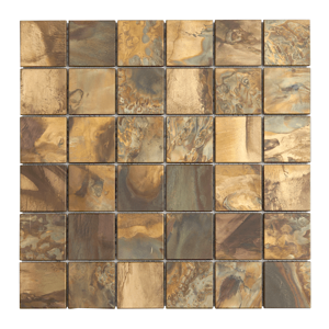 Medená mozaika Premium Mosaic metalická hnědá 30x30 cm mat MOS4848CO