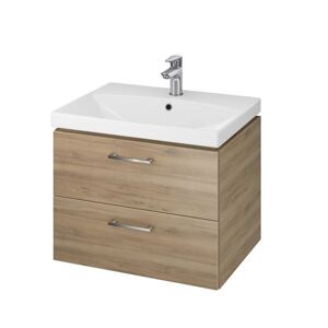 Kúpeľňová skrinka s umývadlom Cersanit Lara 60x50,5x44,7 cm orech S801-143-DSM