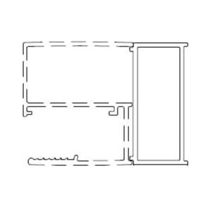 Rozširujúci profil pre sprchové dvere SAT Walk-In Xmotion čierna SATWIXMPROFILROZDC