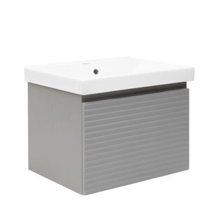 Kúpeľňová skrinka s umývadlom Naturel Savona 58x43x44, 8 cm sivá mat