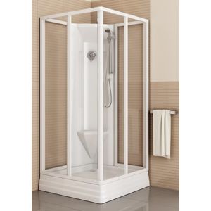 Sprchovací kút Ravak ASBRV2-80 biela + transparent (4díly) 82644112Z1