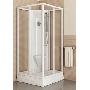 Sprchovací kút Ravak ASBRV2-90 biela + transparent (4 diely) 82677112Z1