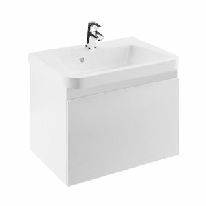 Kúpeľňová skrinka pod umývadlo Ravak 10° 55x45 cm biela X000000733