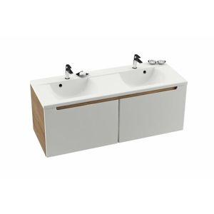 Kúpeľňová skrinka pod umývadlo Ravak Classic 130x49 cm cappuccino/biela X000000958