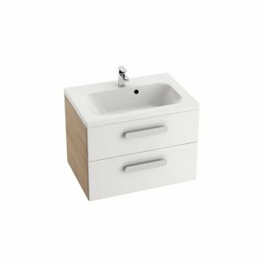 Kúpeľňová skrinka pod umývadlo Ravak chróme 80x49 cm cappuccino/biela X000000923