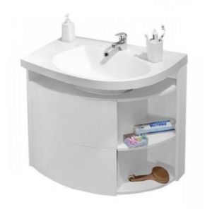 Kúpeľňová skrinka pod umývadlo Ravak Rosa 78x55 cm biela X000000328