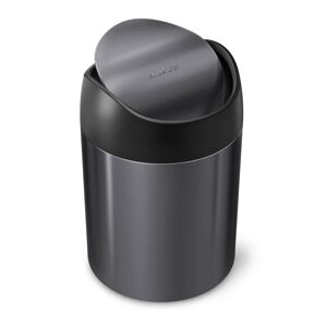 Odpadkový kôš voľne stojací Simplehuman Mini bin 1,5 l čierna nerez oceľ mat SHCW2078