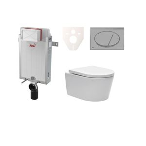 Cenovo zvýhodnený závesný WC set Alca na zamurovanie + WC SAT Brevis SIKOAW2