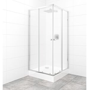 Set sprchovacieho kúta a vaničky, štvorec 90x90 cm Multi Basic SIKOBKMUQ90CRCH