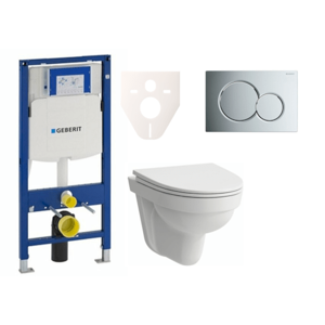 Cenovo zvýhodnený závesný WC set Geberit do ľahkých stien / predstenová montáž + WC Laufen Laufen Pro Nordic SIKOGES3H2