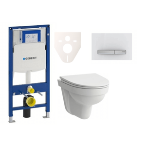 Cenovo zvýhodnený závesný WC set Geberit do ľahkých stien / predstenová montáž + WC Laufen Laufen Pro Nordic SIKOGES3H8