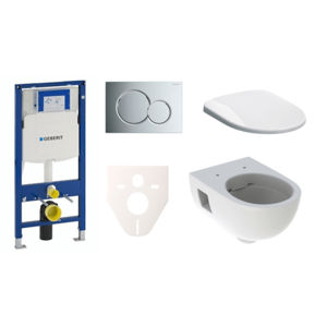 Cenovo zvýhodnený závesný WC set Geberit do ľahkých stien / predstenová montáž + WC Geberit Selnova SIKOGES3S2