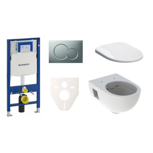 Cenovo zvýhodnený závesný WC set Geberit do ľahkých stien / predstenová montáž + WC Geberit Selnova SIKOGES3S3