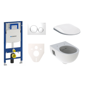 Cenovo zvýhodnený závesný WC set Geberit do ľahkých stien / predstenová montáž + WC Geberit Selnova SIKOGES3S4