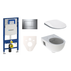 Cenovo zvýhodnený závesný WC set Geberit do ľahkých stien / predstenová montáž + WC Geberit Selnova SIKOGES3S6