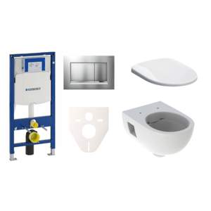 Cenovo zvýhodnený závesný WC set Geberit do ľahkých stien / predstenová montáž + WC Geberit Selnova SIKOGES3S7