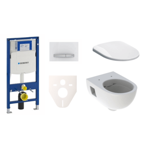 Cenovo zvýhodnený závesný WC set Geberit do ľahkých stien / predstenová montáž + WC Geberit Selnova SIKOGES3S8