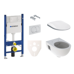 Cenovo zvýhodnený závesný WC set Geberit do ľahkých stien / predstenová montáž + WC Geberit Selnova SIKOGES5S0