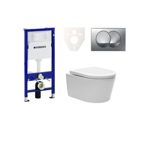 Cenovo zvýhodnený závesný WC set Geberit do ľahkých stien / predstenová montáž + WC SAT Brevis SIKOGES6W72