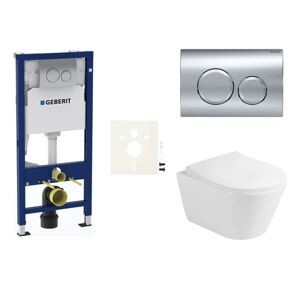 Cenovo zvýhodnený závesný WC set Geberit do ľahkých stien / predstenová montáž + WC Glacera Ava SIKOGESAVAD20